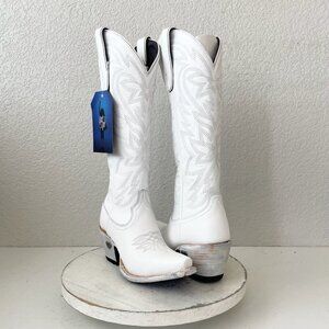 Lane MEGAN MORONEY Smokeshow Womens Cowboy Boots 5.5 White Western Cowgirl Tall
